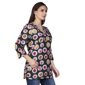 Printed Black Top